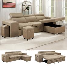 Sectional Sofa Sleeper with Adjustable Headrests