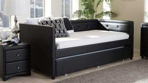 Baxton Studio Frank Leather Daybed