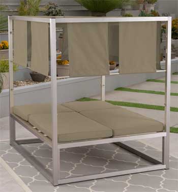 Cushions Laid Flat on Double Outdoor Daybed
