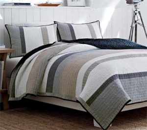 Nautica Striped Quilt Works as a Daybed Cover for a Nautical Look