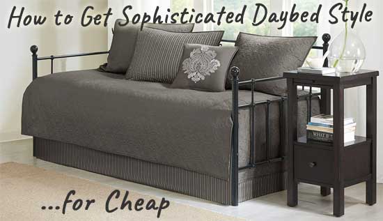 Sophisticated Looking Daybed Bedding Set, Mattress and Metal Frame for Cheap