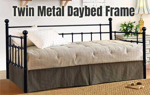 Twin Metal Daybed Frame with Space for Storage Underneath